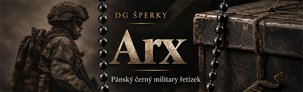 Kuličkový ocelový řetízek Arx v černém provedení (4)